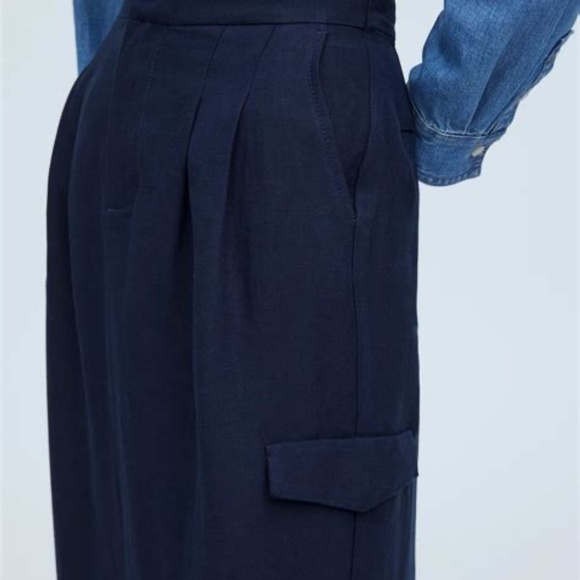 MADEWELL Pleated High-Waist Cargo Midi Skirt (size 12) (NWT) - Picture 2 of 5